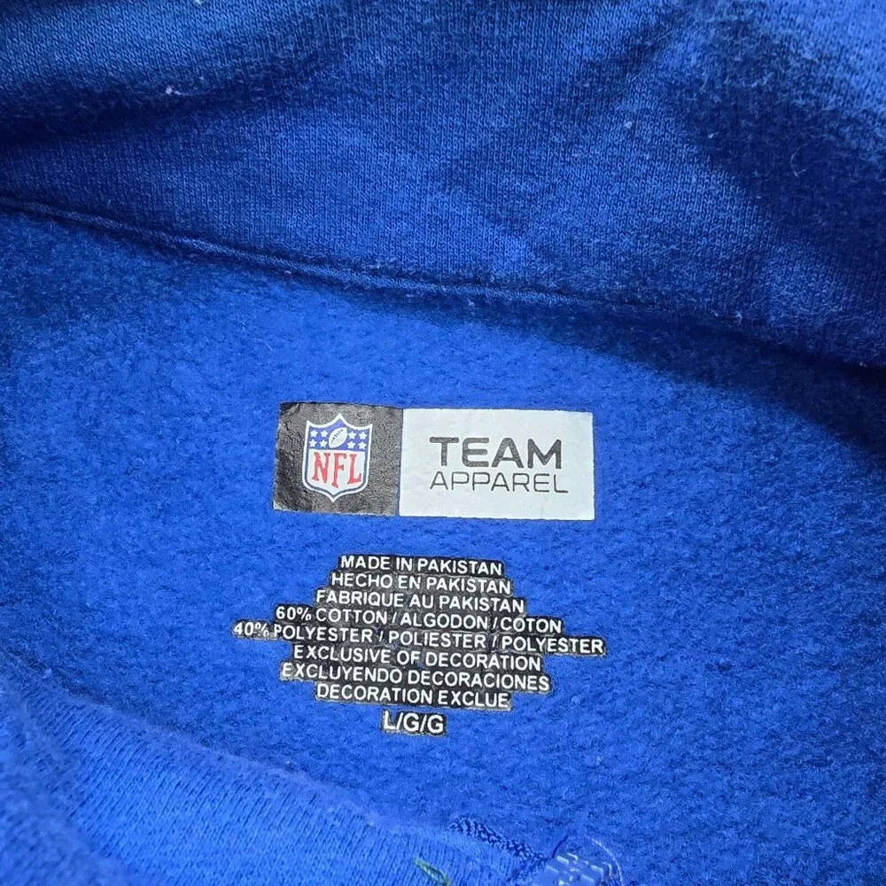 Indianapolis Colts Sweatshirt Mens Large Blue Full Zip‎ Fleece NFL Football